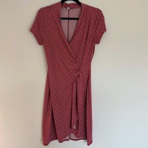 LOFT Red Wrap Dress